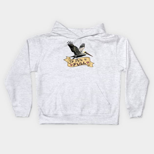 St Pete Full Pelican Kids Hoodie by Sparkleweather